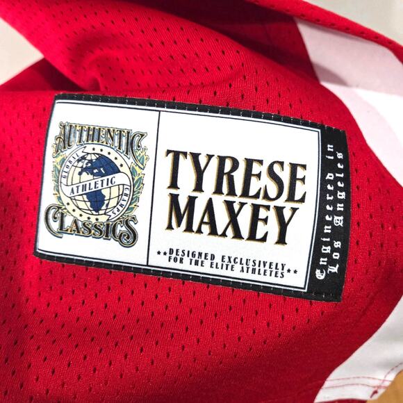 HeadGear Classics Sz 2XL Red Tyrese Maxey High School Basketball Jeresy - Picture 4 of 9